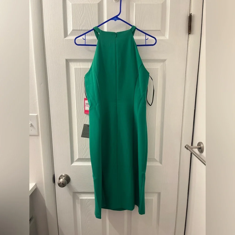 NWT- Vince Camuto Teal/green midi dress - Picture 4 of 5